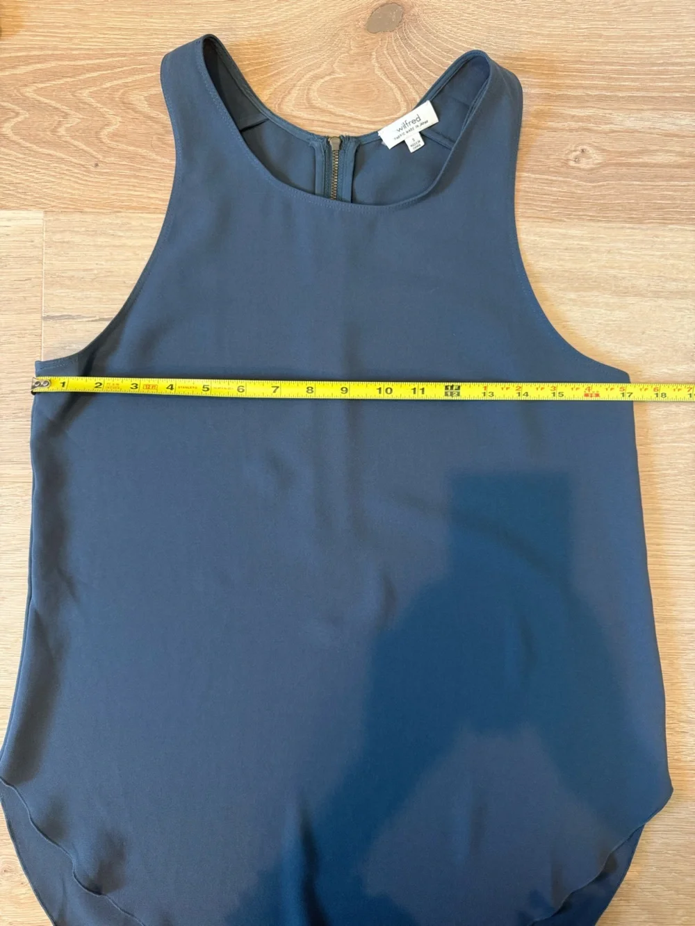 Wilfred Sleeveless Silk Blend Tank Blue Gray Size Small